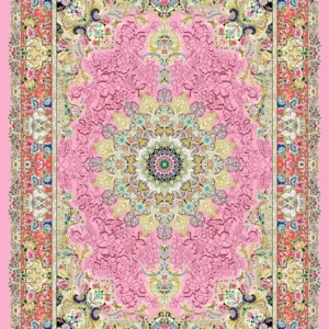 Semi Hand-Knotted Kashan Persian Carpet – Traditional Elegance